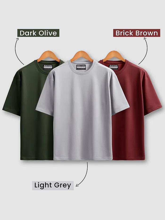 Pick Any 2: Plain Oversize T-Shirt Combo
