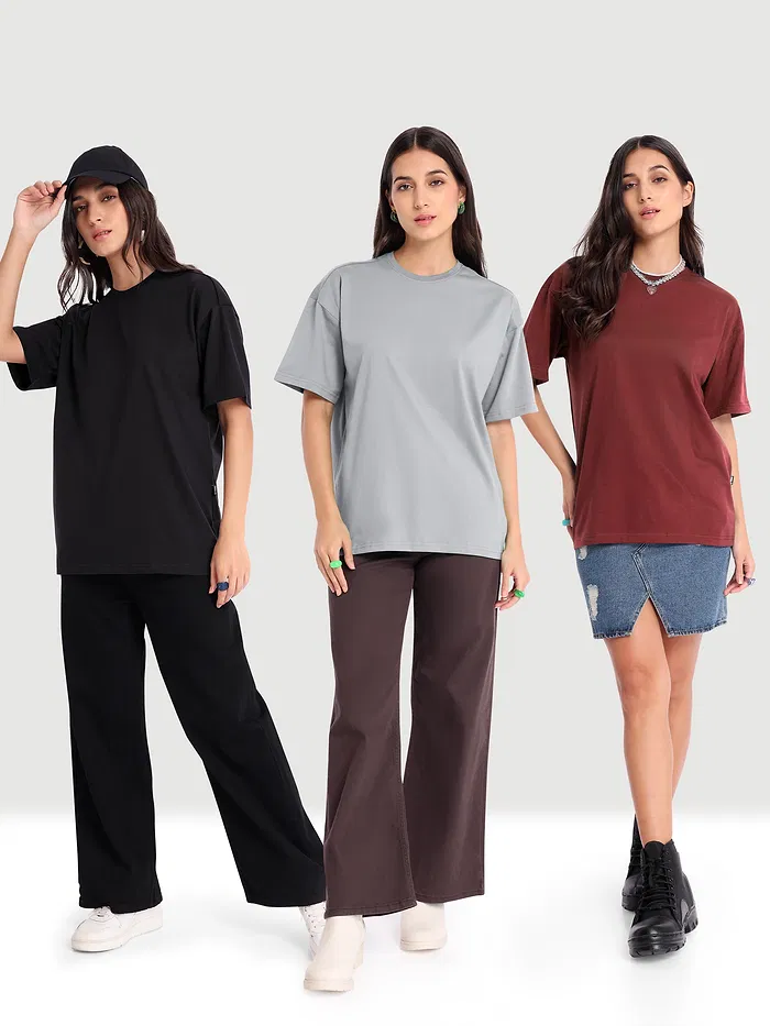 Pick Any 2: Plain Oversize T-Shirt Combo