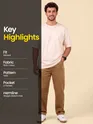 Mocha Brown Cotton Pants