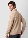 Beige Polo Neck Sweatshirt