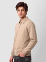 Beige Polo Neck Sweatshirt