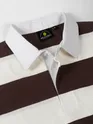 Chocolate Brown Striped Rugby Polo