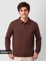 Brown Polo Neck Sweatshirt