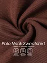 Brown Polo Neck Sweatshirt