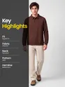 Brown Polo Neck Sweatshirt