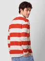 Orange Striped Rugby Polo