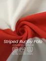 Orange Striped Rugby Polo