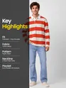 Orange Striped Rugby Polo