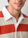 Orange Striped Rugby Polo
