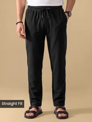 Black Plain Recycled Pyjamas
