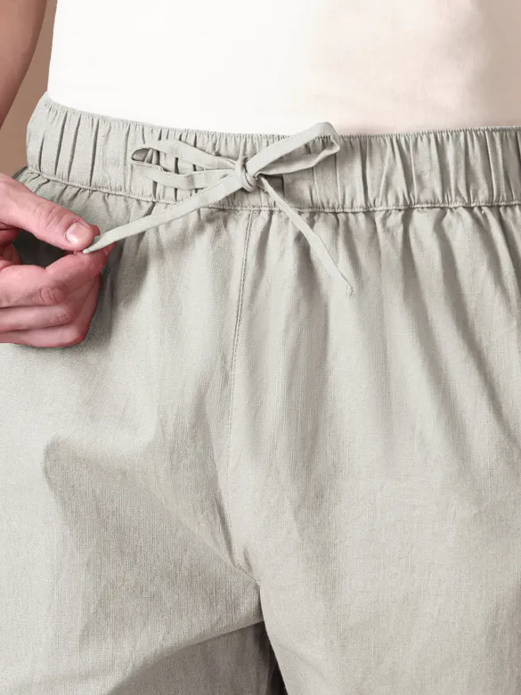 Pale Grey Loose-fit Pyjama Pants