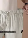 Pale Grey Loose-fit Pyjama Pants