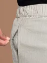 Pale Grey Loose-fit Pyjama Pants