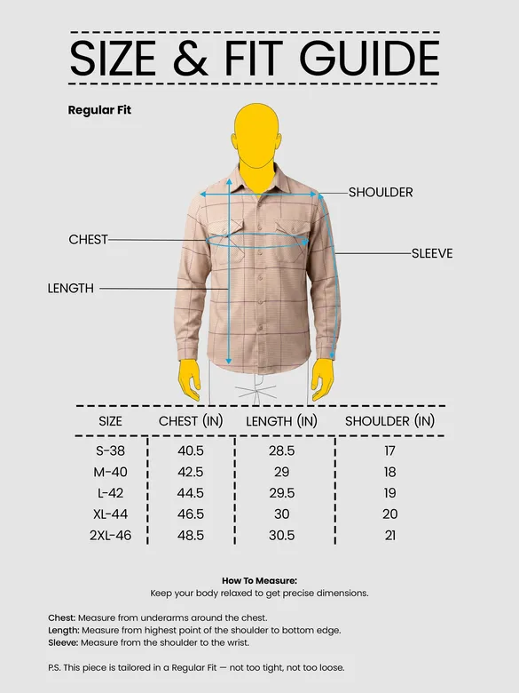 Beige Checked Flannel Shirt
