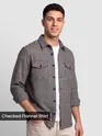 Black Checked Flannel Shirt