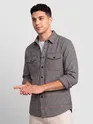Black Checked Flannel Shirt