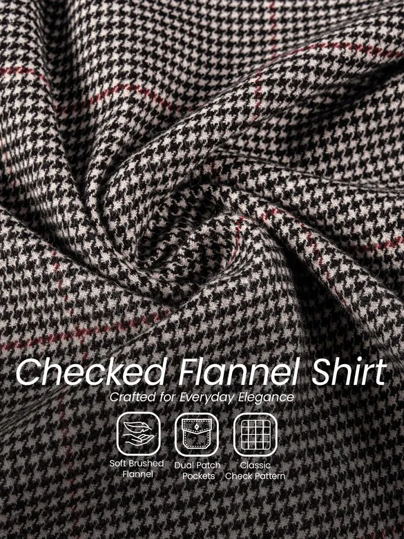 Black Checked Flannel Shirt