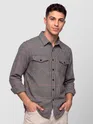 Black Checked Flannel Shirt