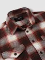 Brick Red Checked Flannel Shirt