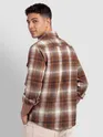 Brown Checked Flannel Shirt