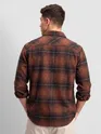 Copper Brown Checked Flannel Shirt