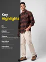 Copper Brown Checked Flannel Shirt