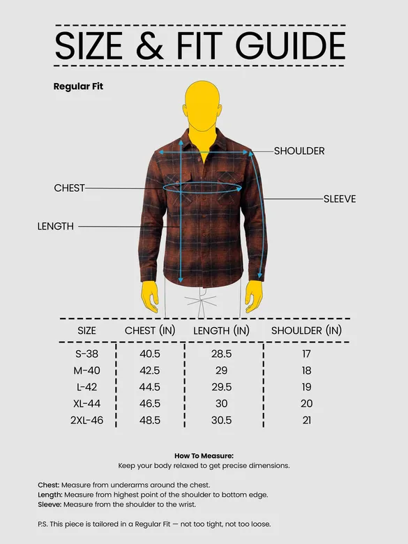 Copper Brown Checked Flannel Shirt