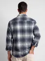 Grey Checked Flannel Shirt