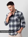 Grey Checked Flannel Shirt