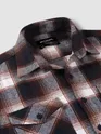 Navy Blue Checked Flannel Shirt