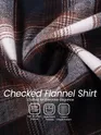 Navy Blue Checked Flannel Shirt