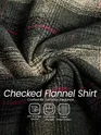 Olive Green Checked Flannel Shirt