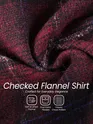 Wine Checked Flannel Shirt