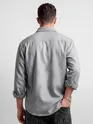 Ash Grey Recycled Solid Flannel Shirt