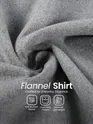 Ash Grey Recycled Solid Flannel Shirt