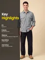 Ash Grey Recycled Solid Flannel Shirt