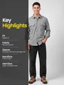 Ash Grey Recycled Solid Flannel Shirt