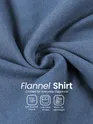 Denim Blue Recycled Solid Flannel Shirt