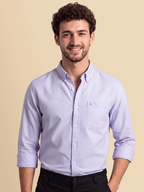 Lavender Oxford Plain Shirt