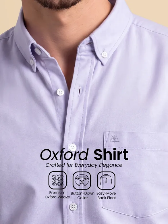 Lavender Oxford Plain Shirt