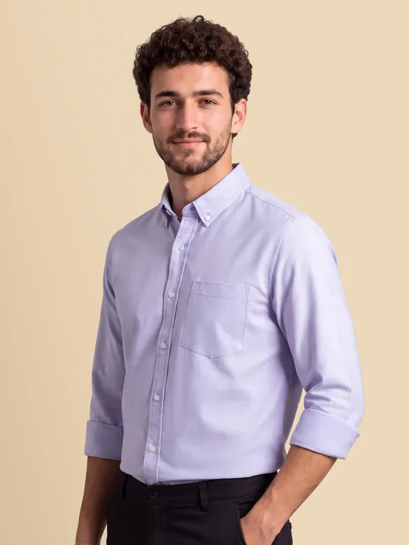 Lavender Oxford Plain Shirt