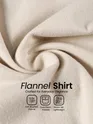 Off White Recycled Solid Flannel Shirt
