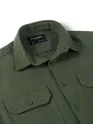 Olive Green Recycled Solid Flannel Shirt 