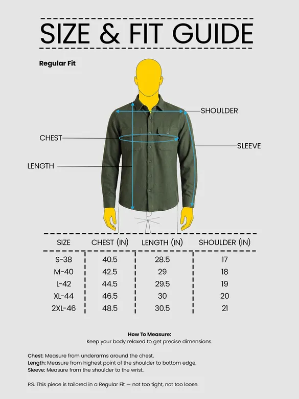 Olive Green Recycled Solid Flannel Shirt 