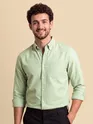 Pista Green Oxford Plain Shirt