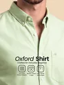 Pista Green Oxford Plain Shirt