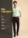 Pista Green Oxford Plain Shirt