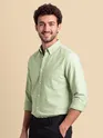 Pista Green Oxford Plain Shirt