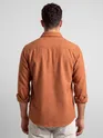 Rust Orange Recycled Solid Flannel Shirt