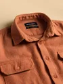 Rust Orange Recycled Solid Flannel Shirt